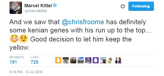 Froome futása